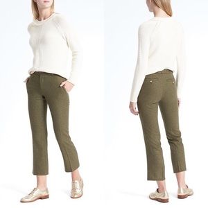 Banana Republic | Logan Crop Wool Green Pants NWT